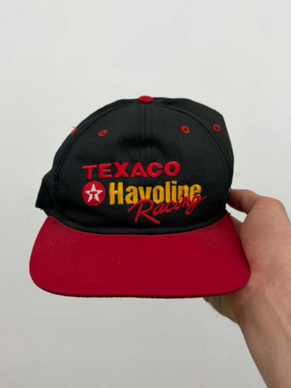 Vintage Texaco Havoline Racing Baseball Cap Men One Size Black Red Snapback Hat
